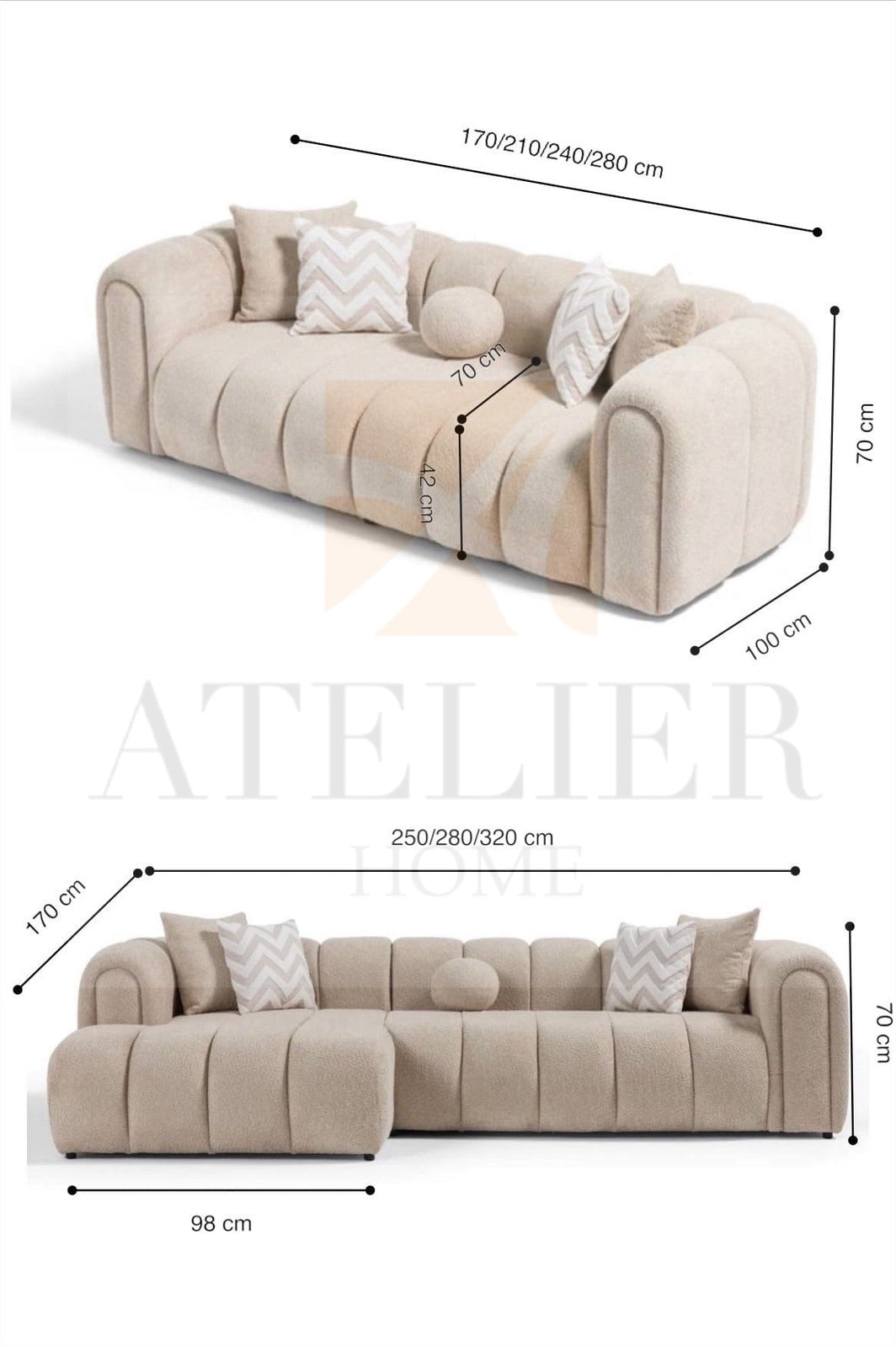 Zuric Boucle Sofa