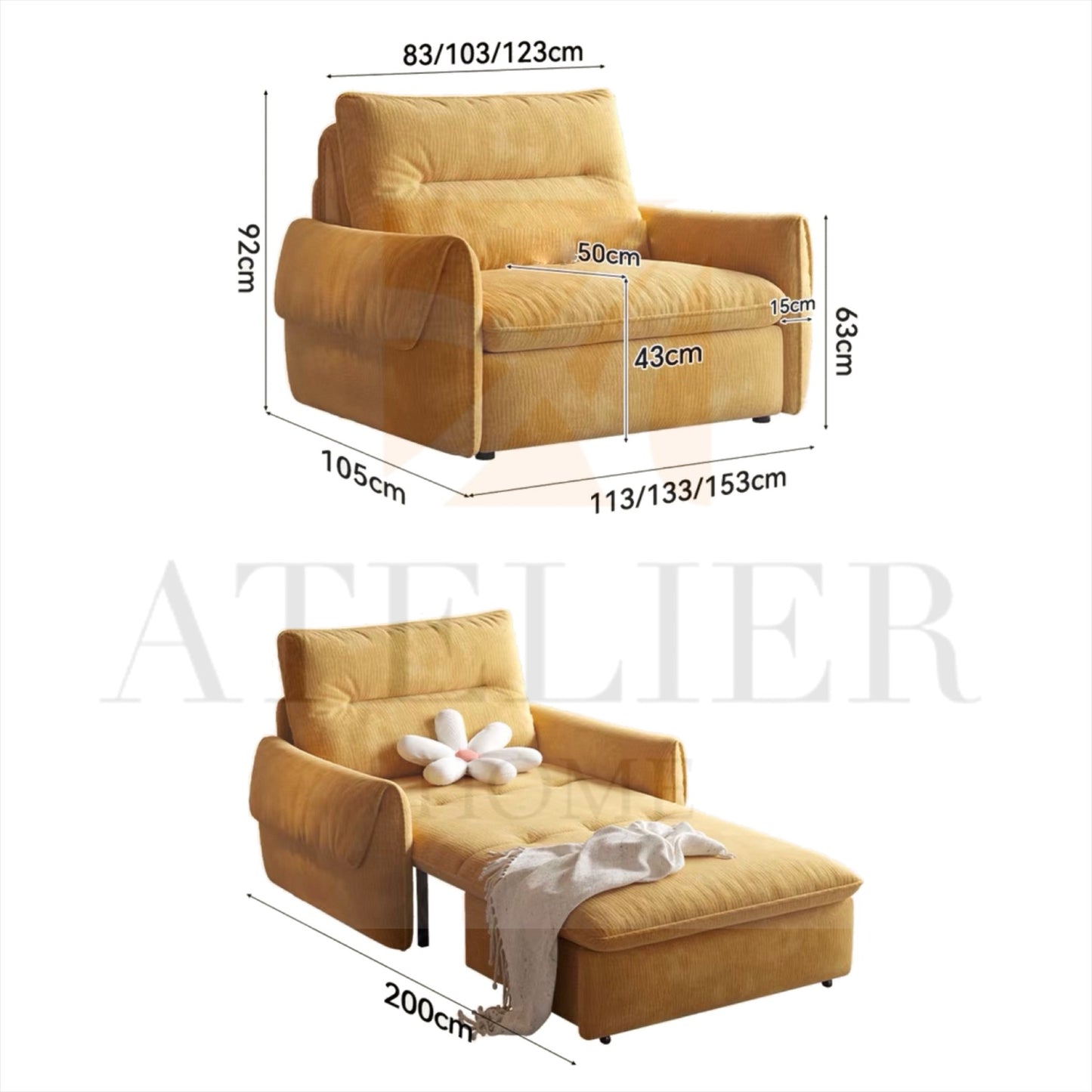 Dexton Electric Extendable Sofa Bed