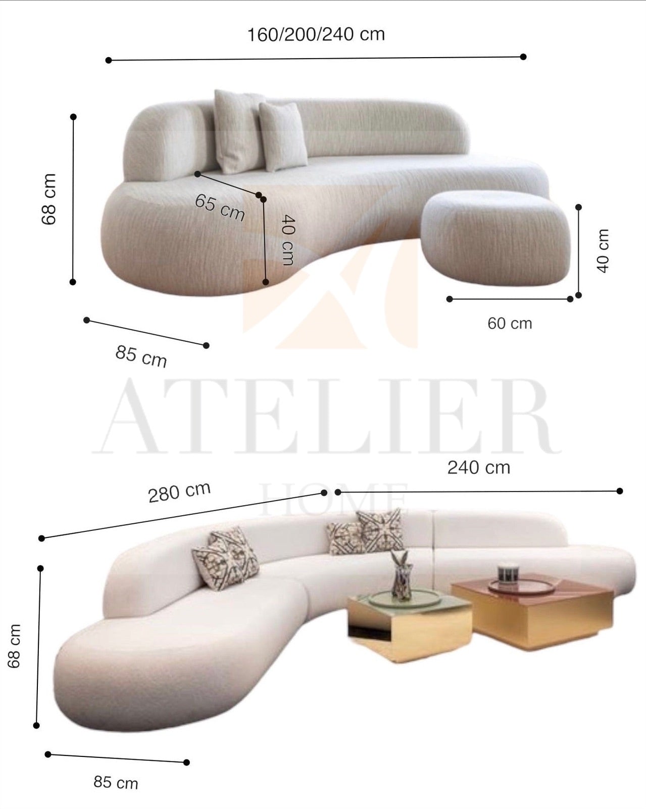 Noah Sectional Curve Sofa