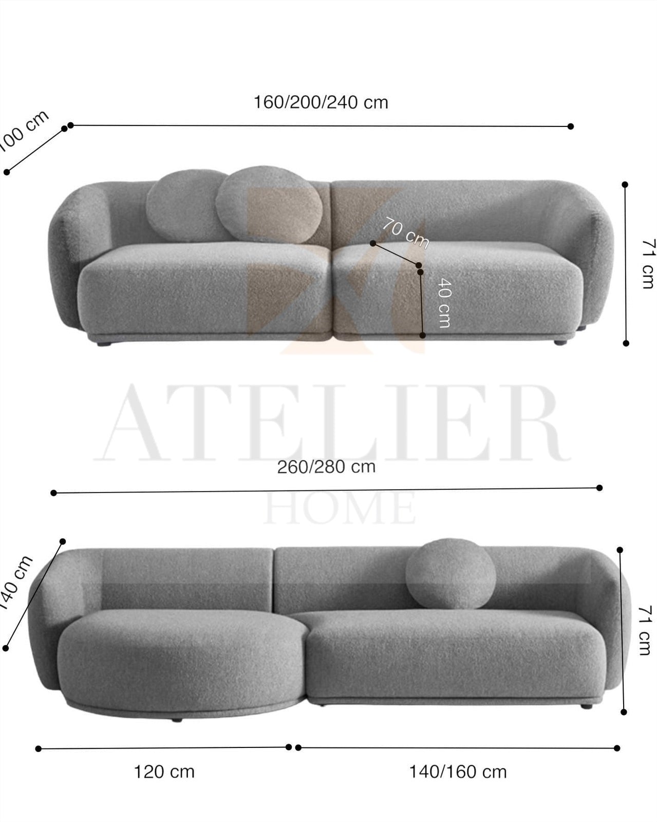 Carl Sectional Curve Sofa