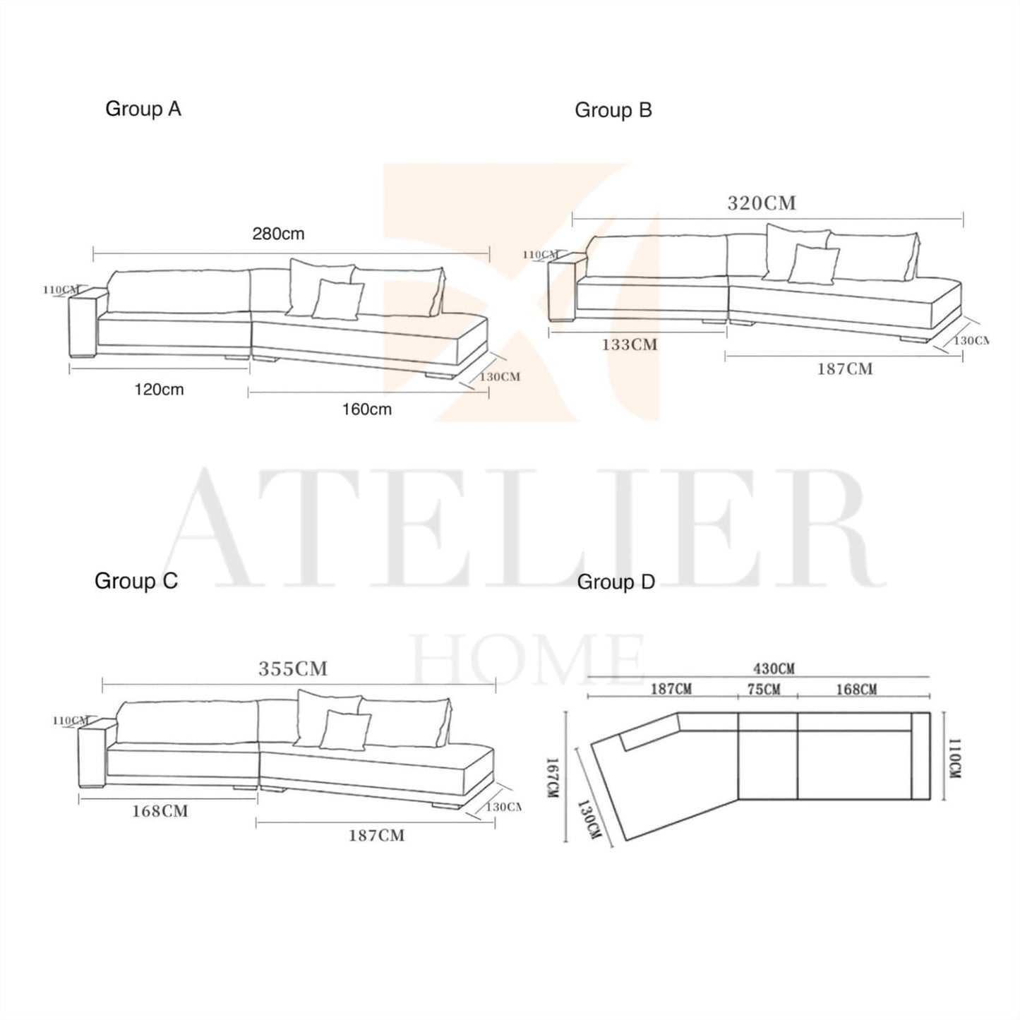 Napoli Sectional Scratch Resistant Sofa