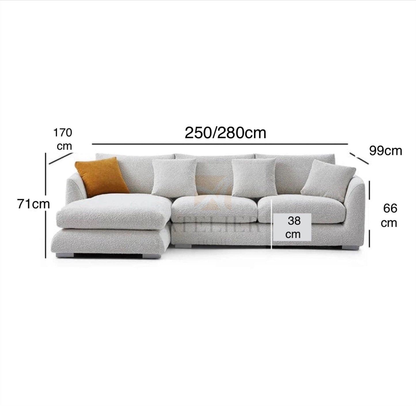 Maison Performance Boucle Sectional Sofa