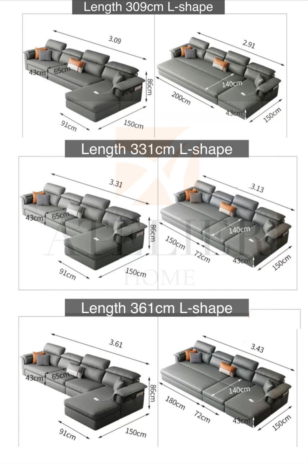 Ascott Scratch Resistant Sofa Bed