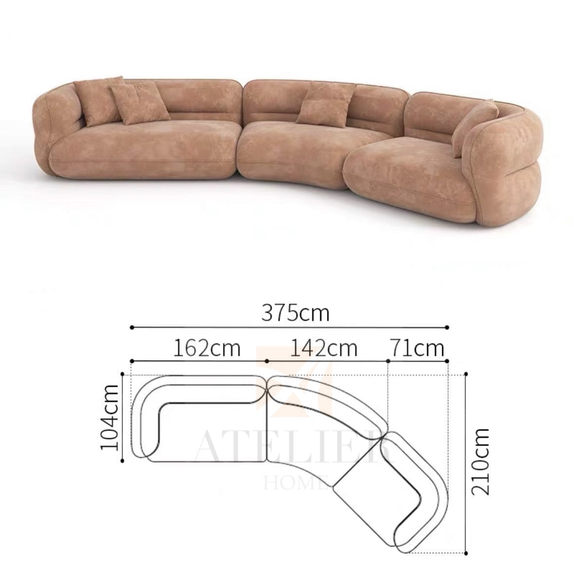 Gayle Sectional Curve Sofa