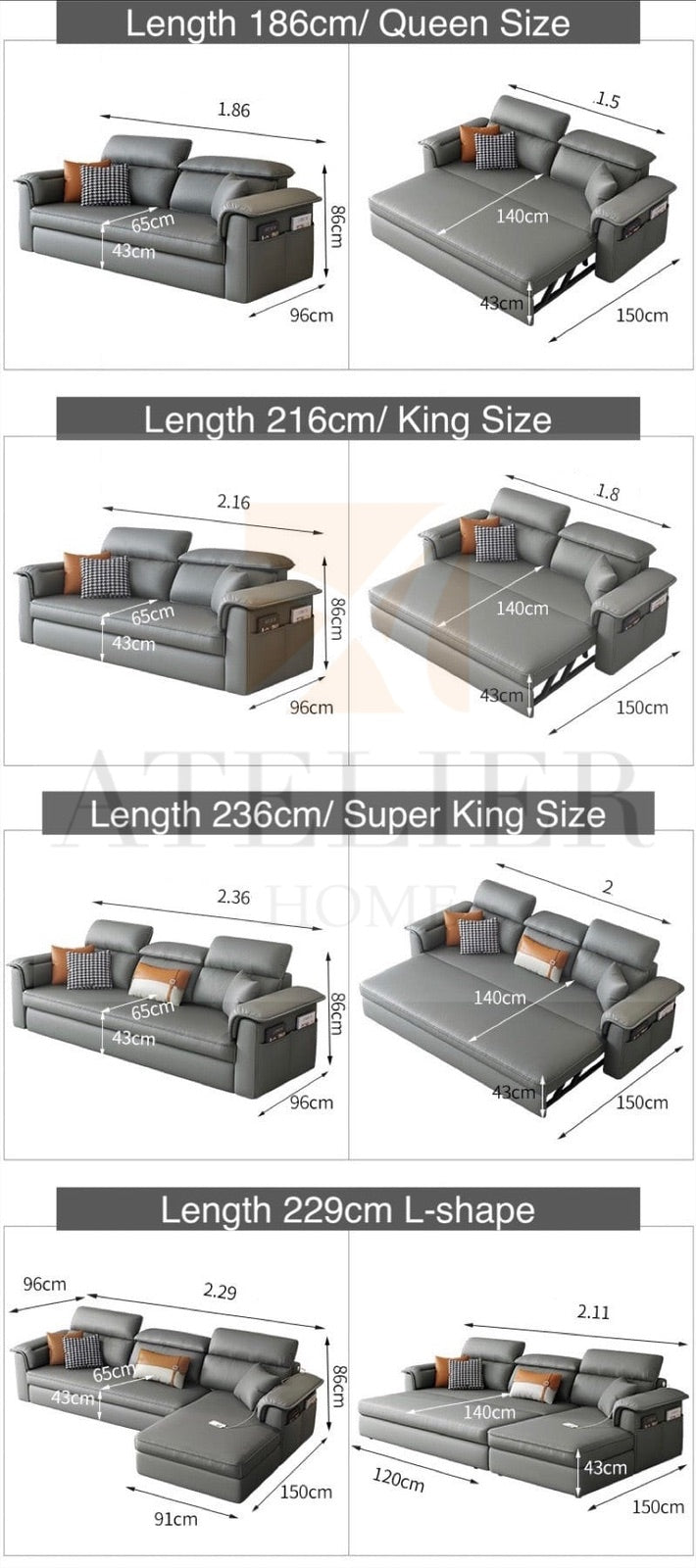 Ascott Scratch Resistant Sofa Bed