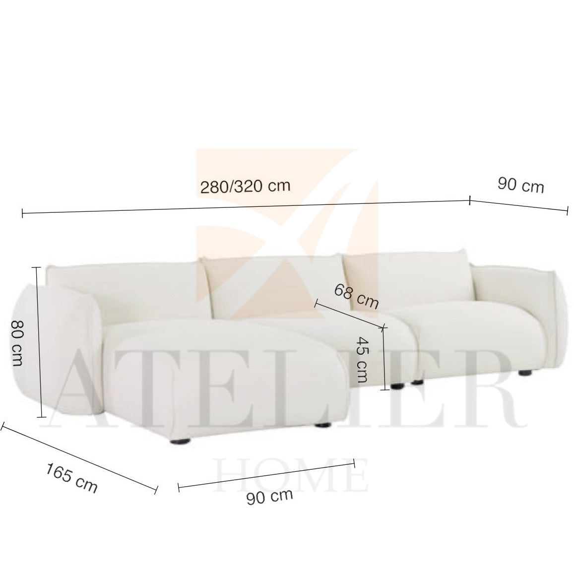 Moet Performance Boucle Sectional Sofa