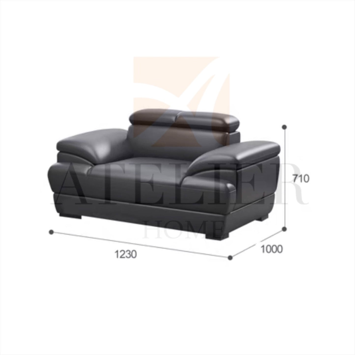 Elias Sectional Genuine Leather Sofa