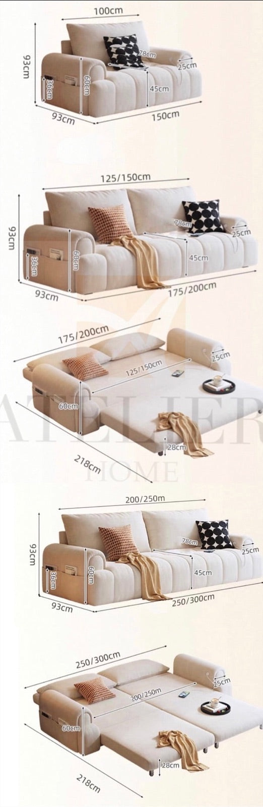 Penny Scratch Resistant Foldable Sofa Bed