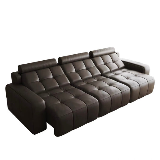 Kaven Genuine Leather Electric Extendable Sofa Bed