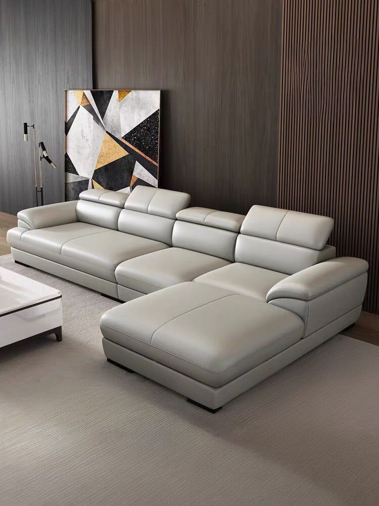 Elias Sectional Genuine Leather Sofa