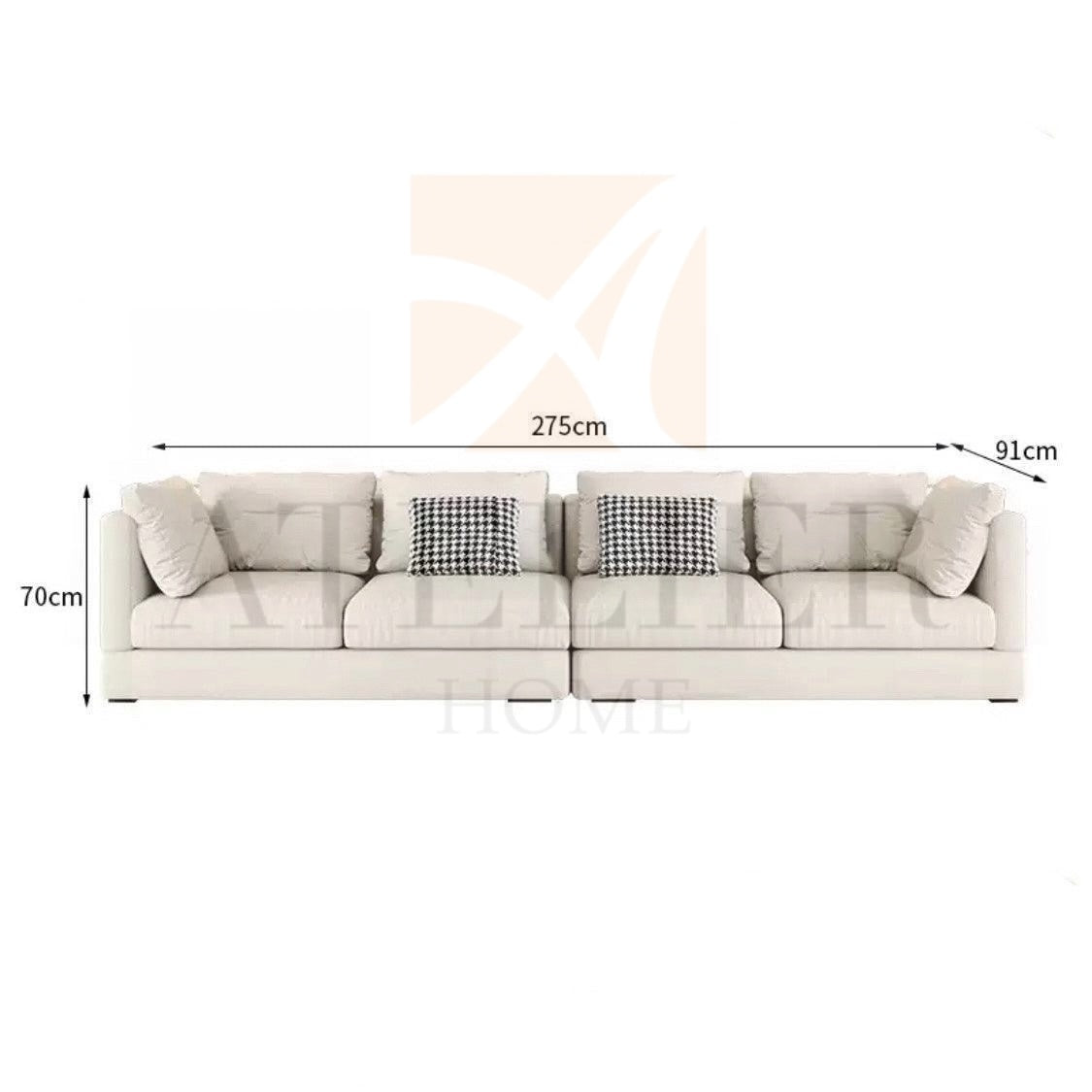 Bax Designer Sectional Round Chaise Sofa