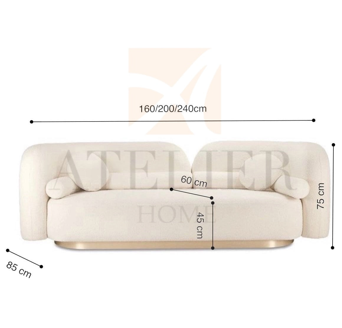 Linux Boucle Curve Sofa