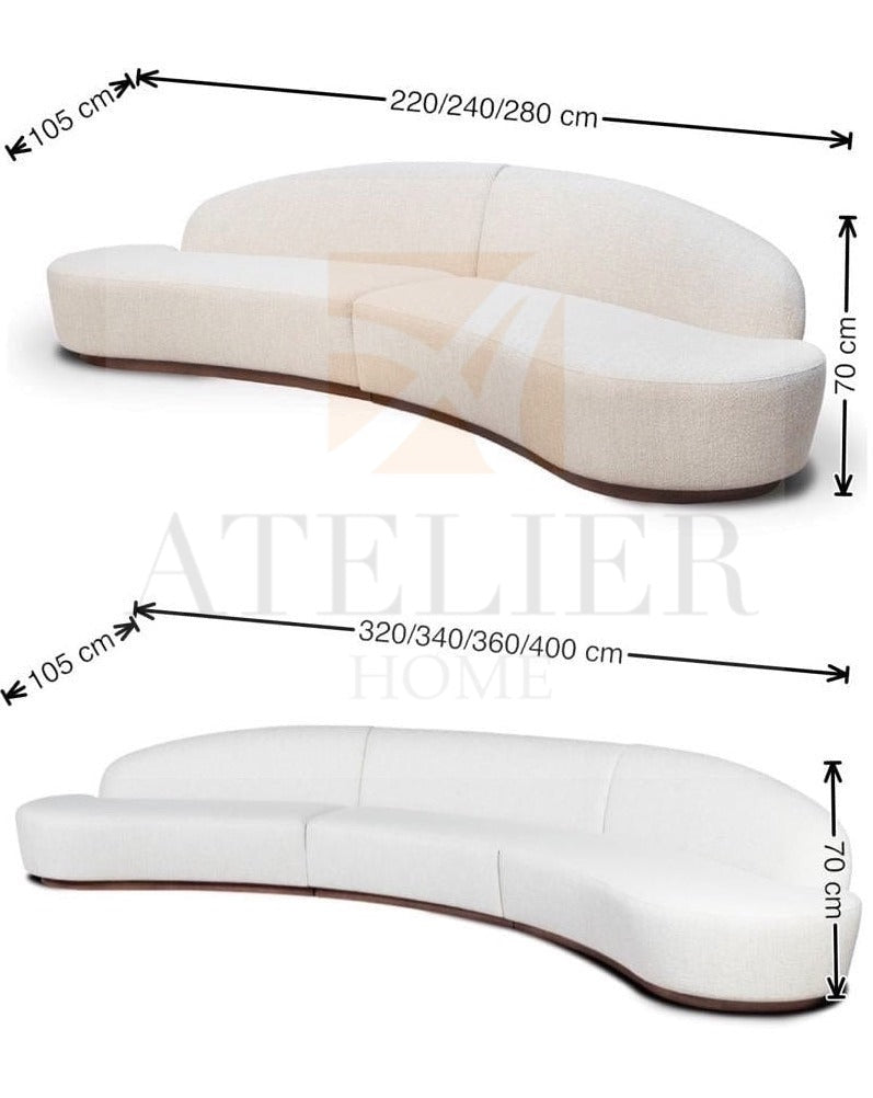 Austin Performance Boucle Curve Sofa
