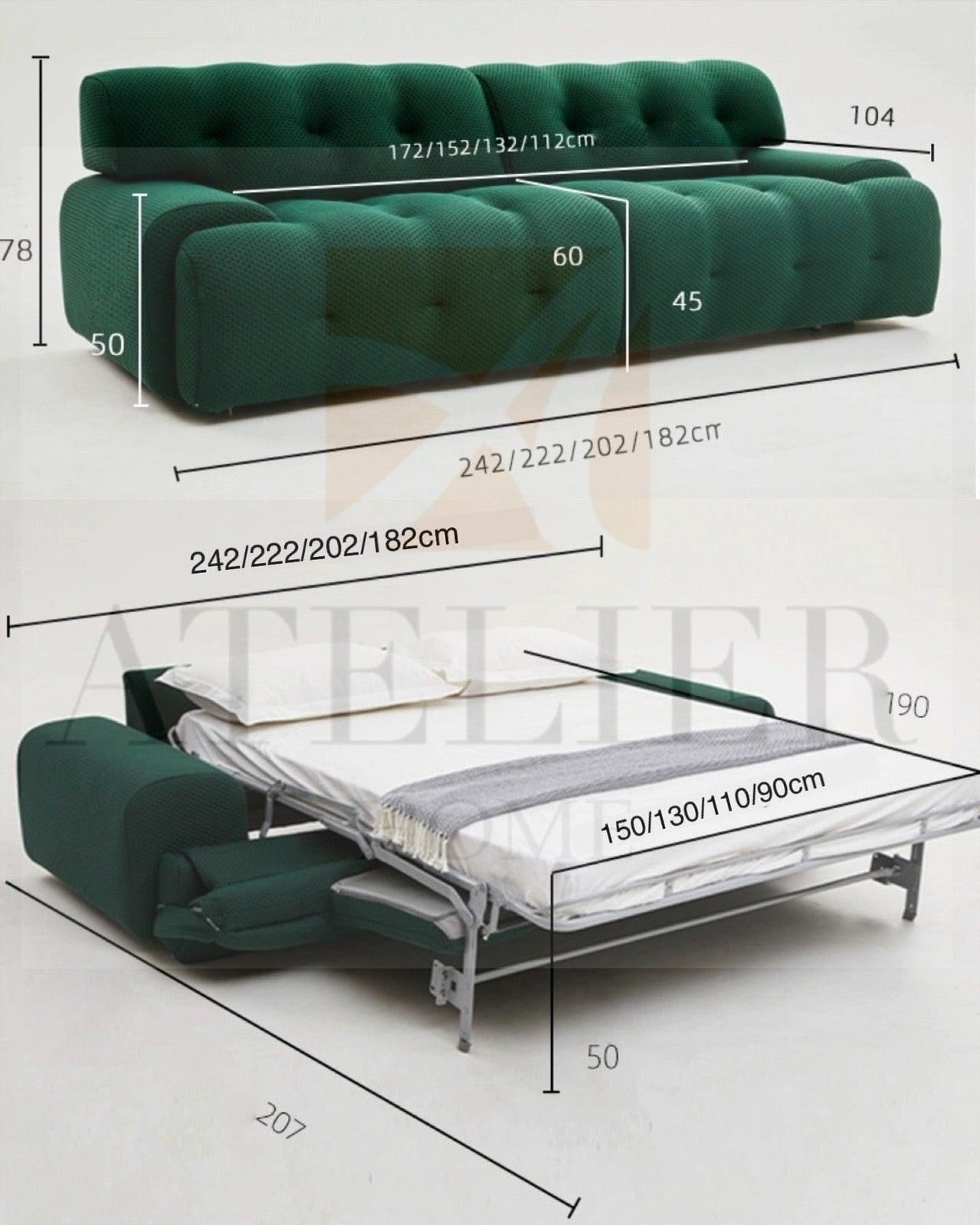 Georgina Foldable Sofa Bed