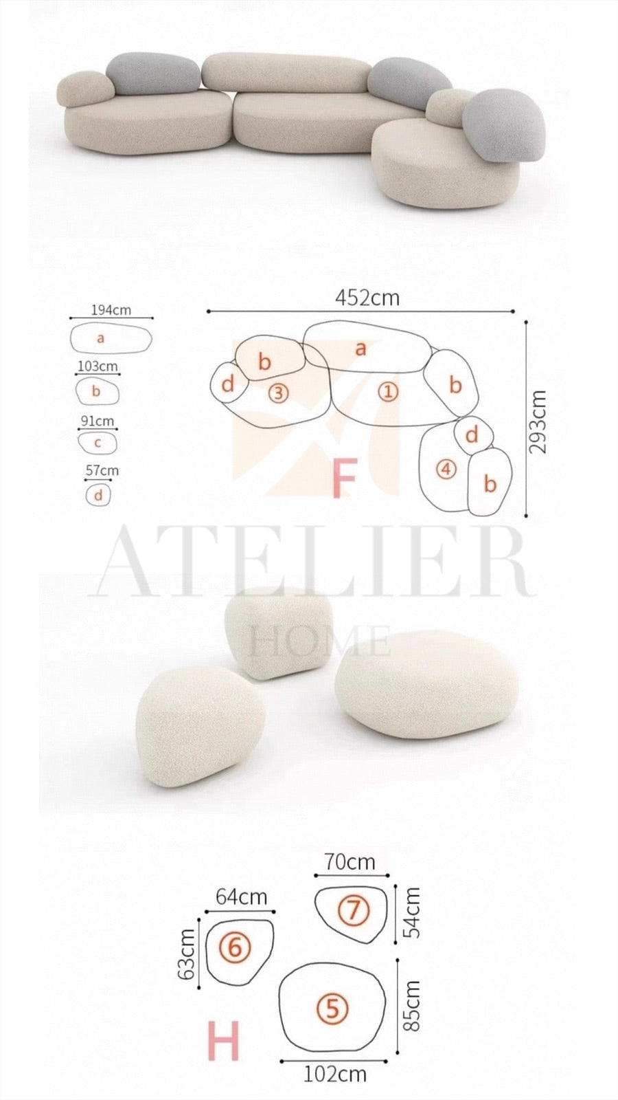 Pebble Curve Sofa