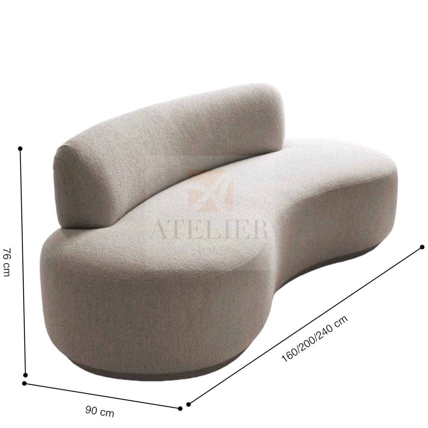 Jameson Performance Boucle Curve Sofa