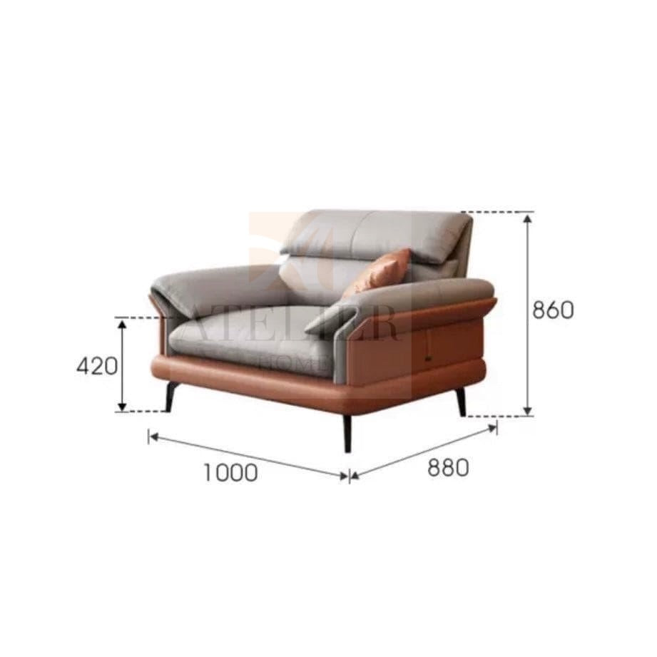 Adena Leather Sofa