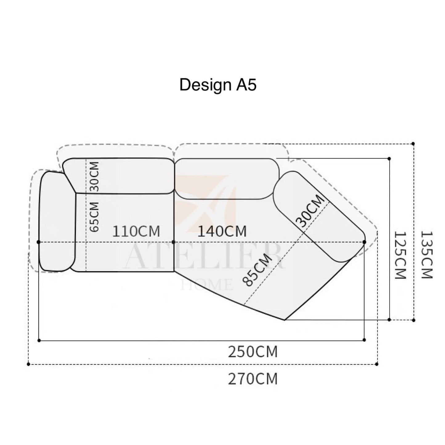 Floria Scratch Resistant Adjustable Backrest Sofa