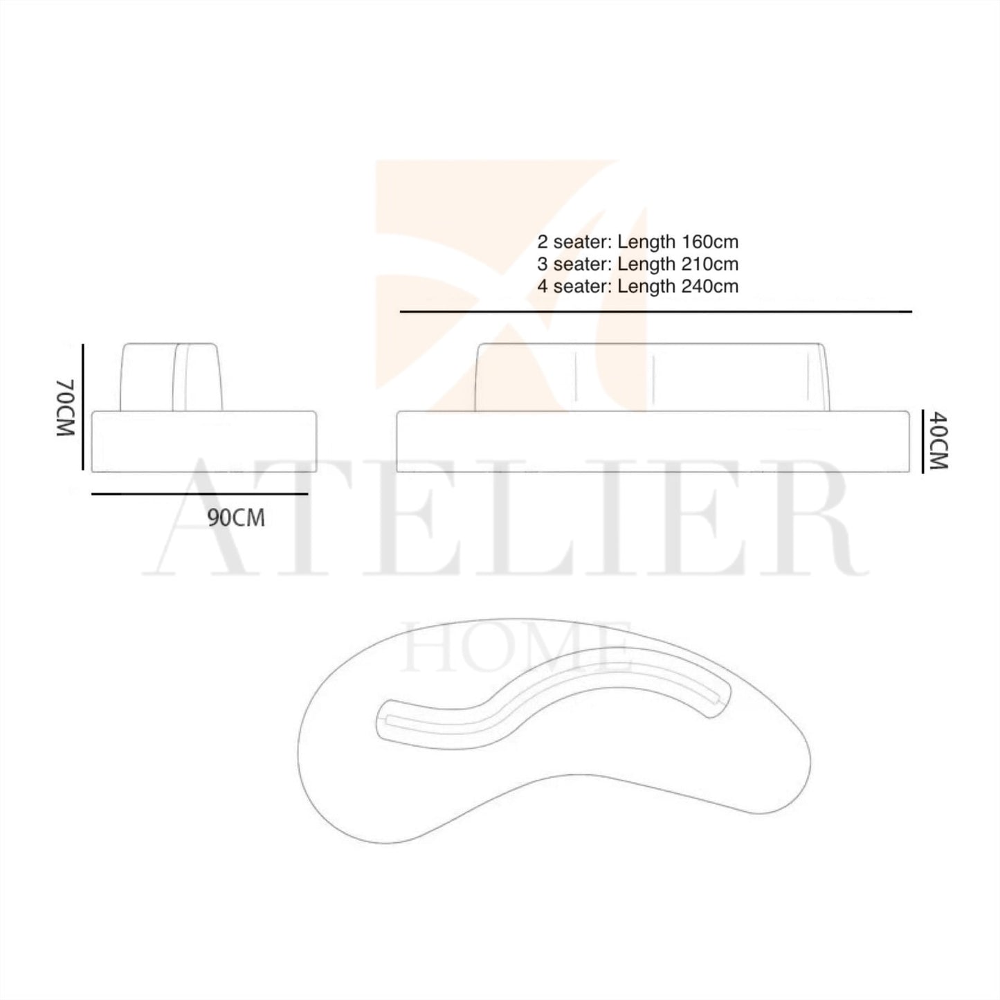 Remia Curve Sofa