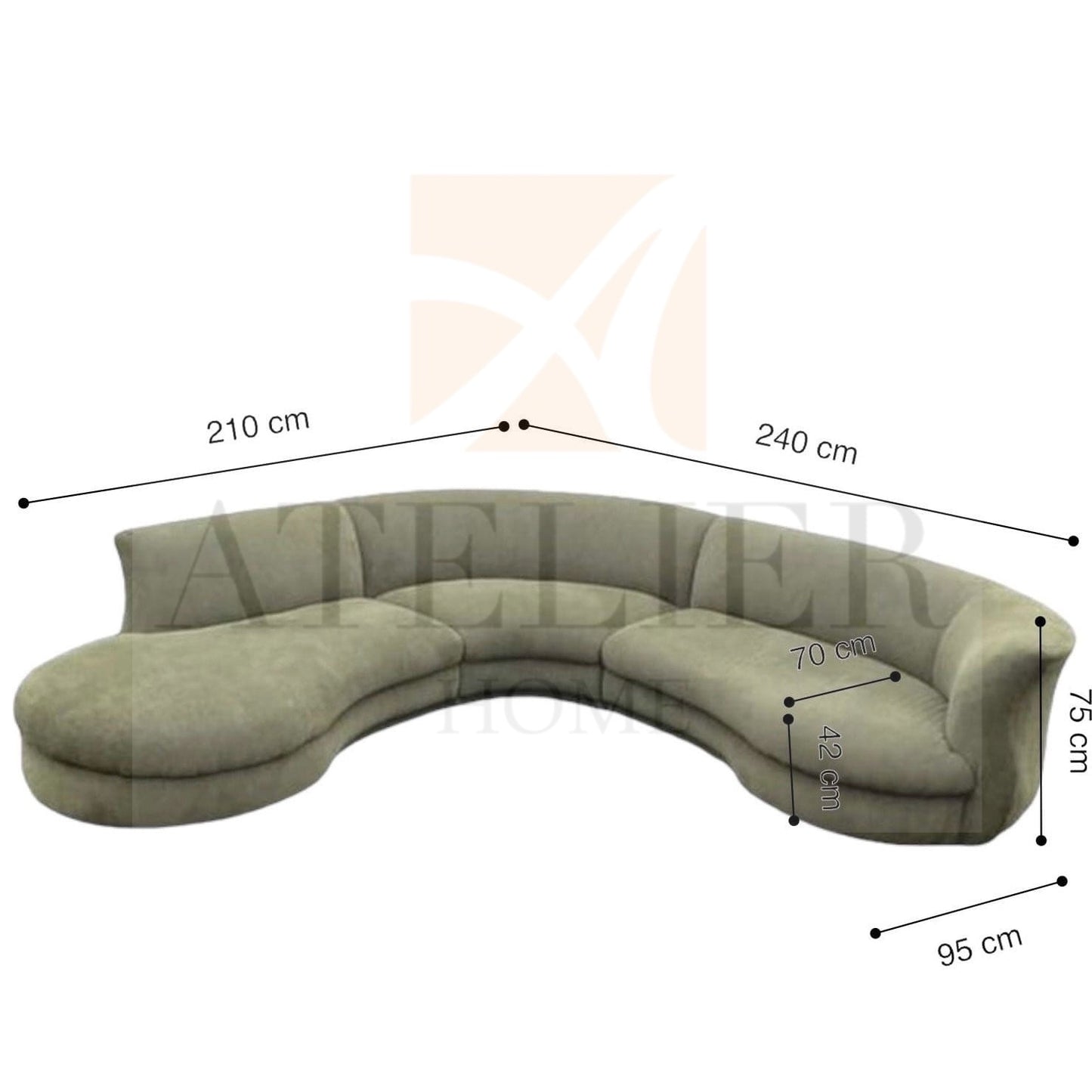 Kiran Curve Sofa