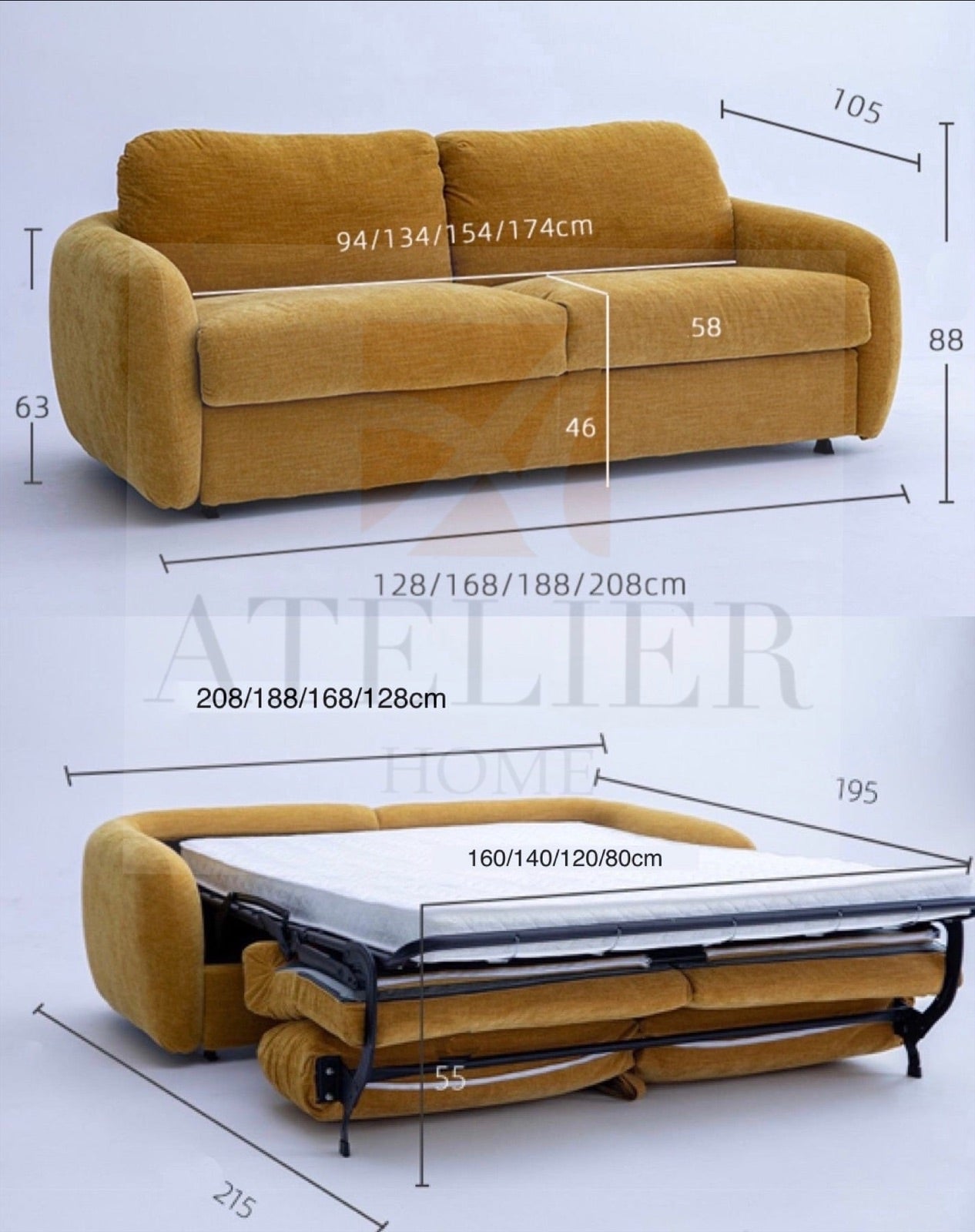 Gabriela Velvet Foldable Sofa Bed
