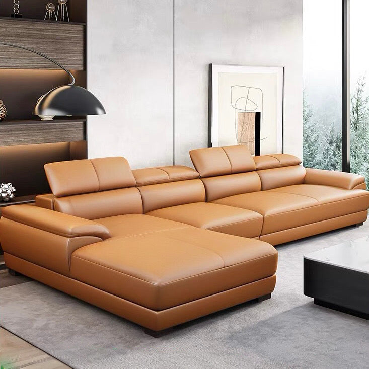 Elias Sectional Genuine Leather Sofa