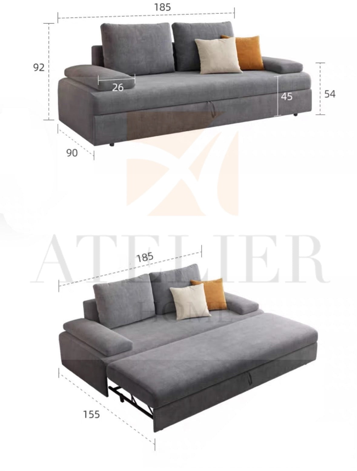 Nick Scratch Resistant Sofa Bed
