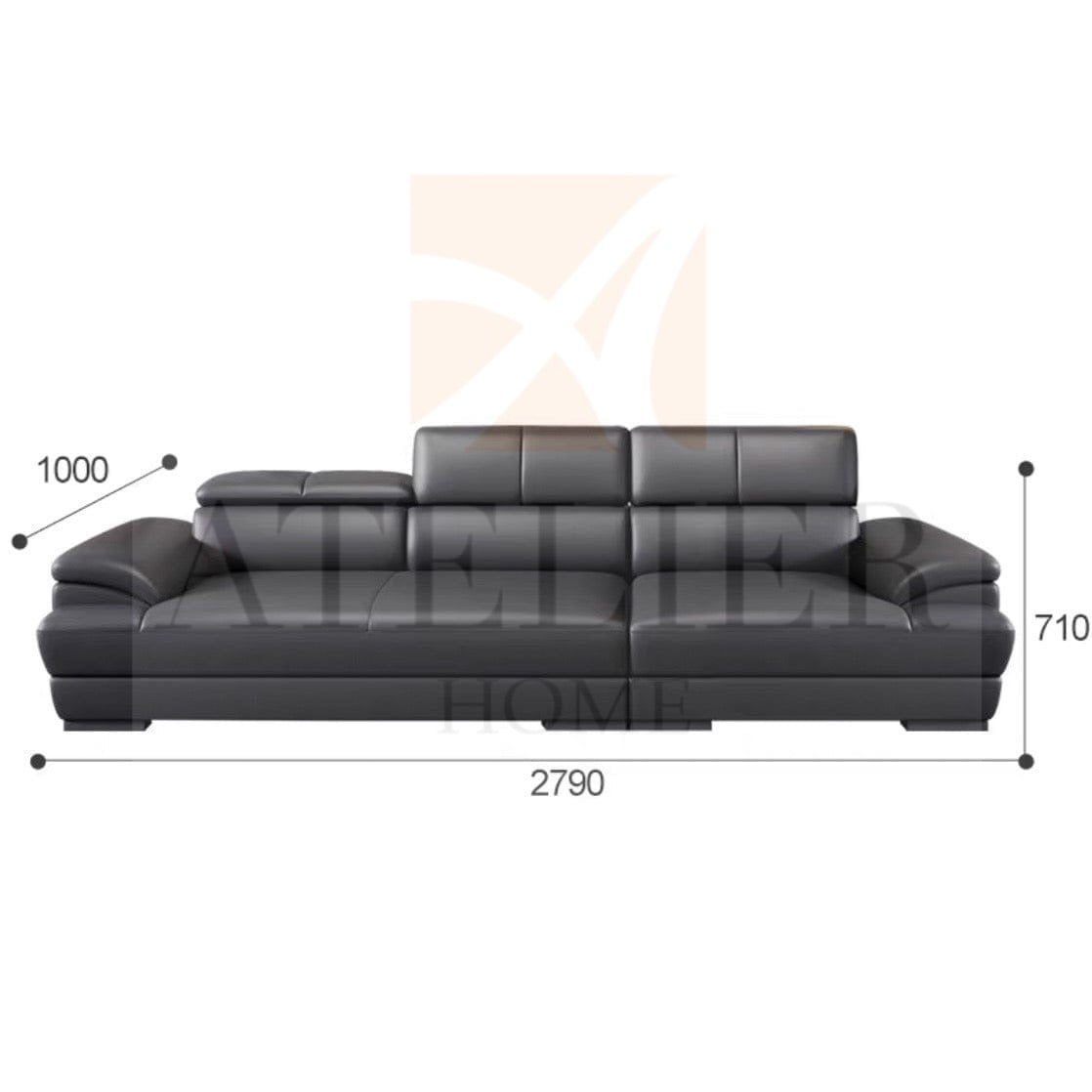 Elias Sectional Genuine Leather Sofa