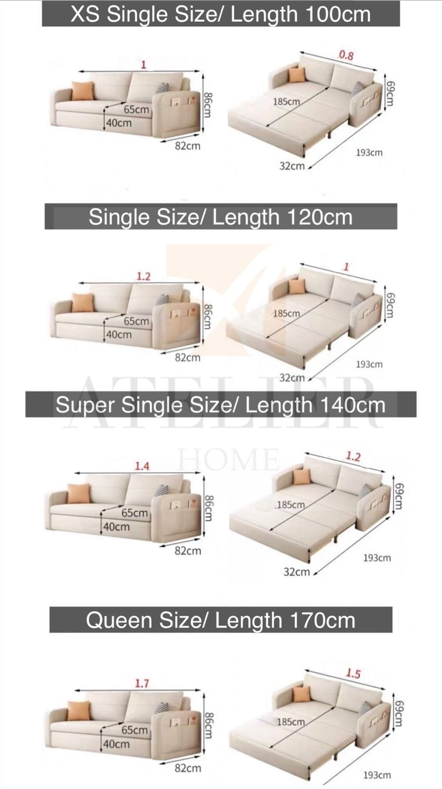 Angie Storage Sofa Bed