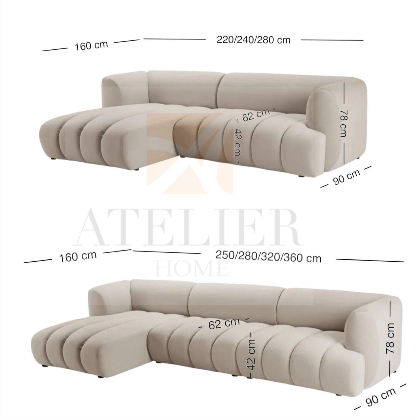 Vermont Scratch Resistant Sectional Sofa