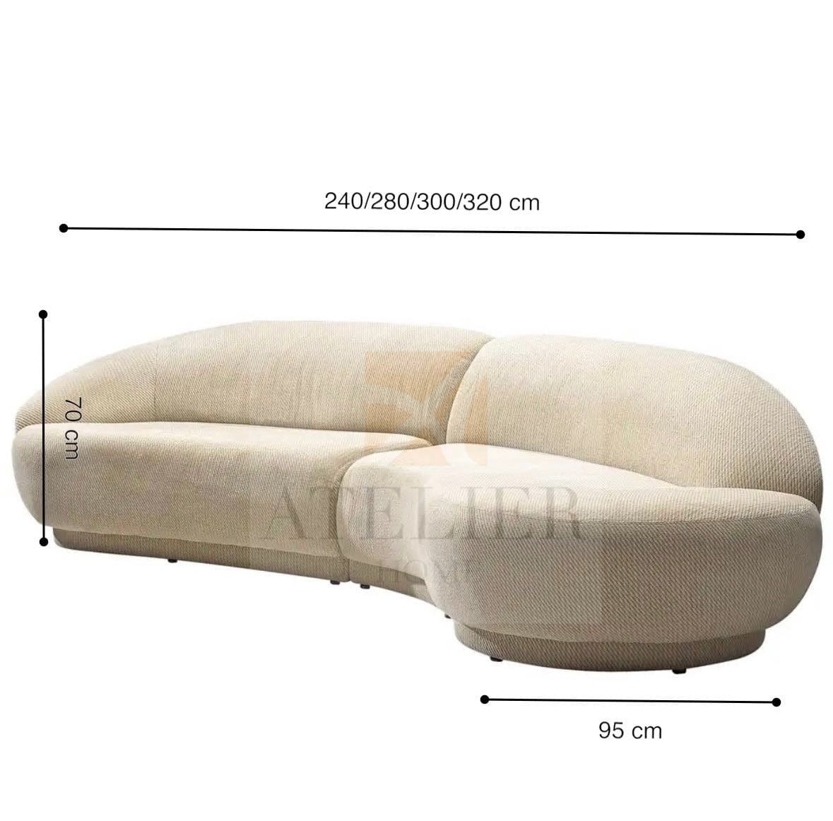 Larisey Sectional Curve Sofa