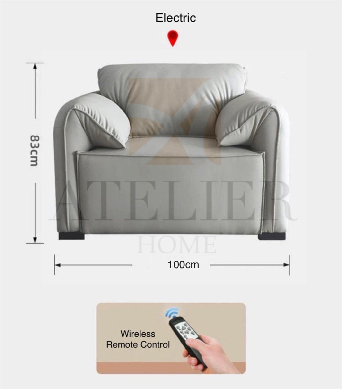 Crystal Electric Motorized Leather Sofa Bed