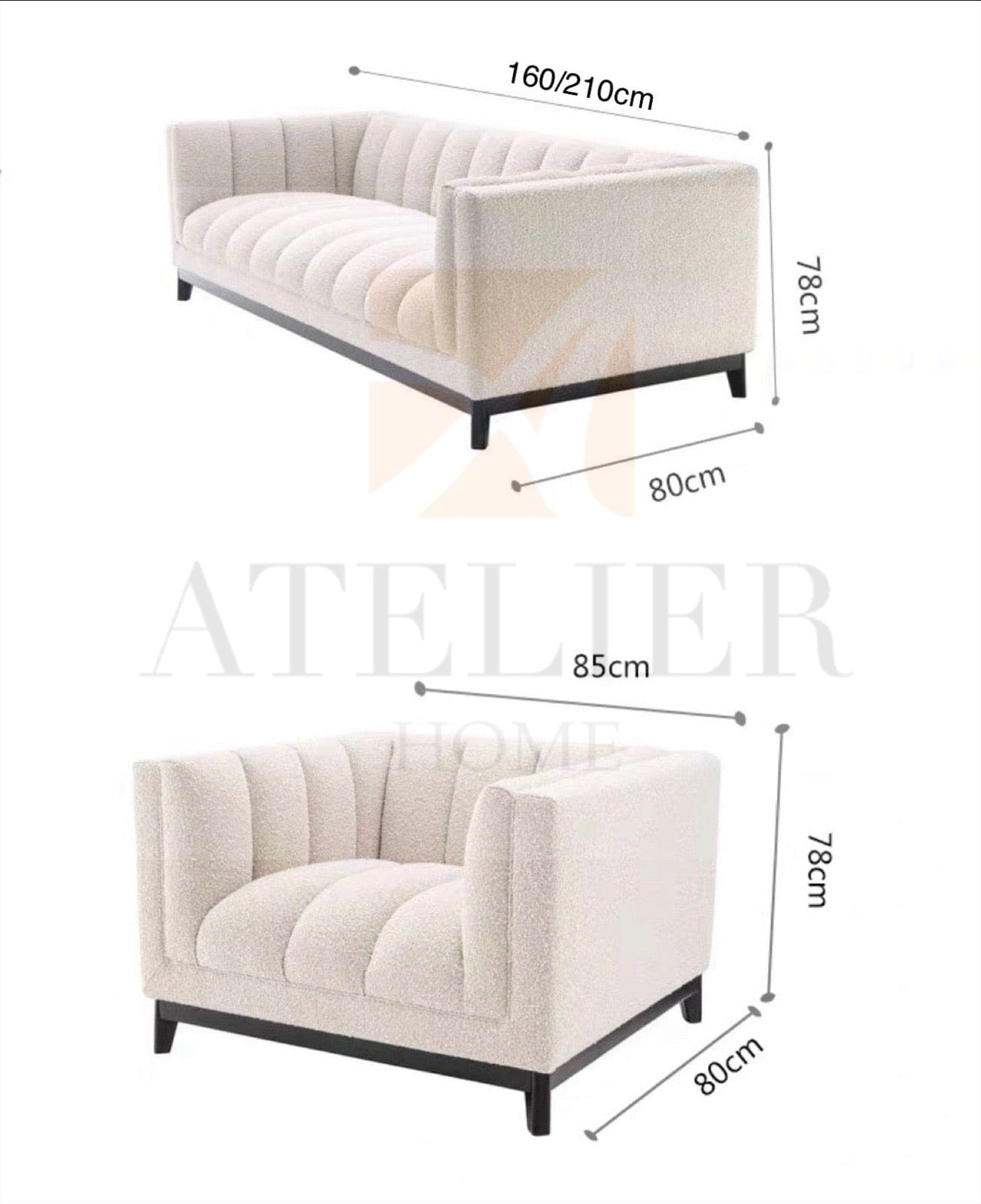 Hubert Boucle Sofa