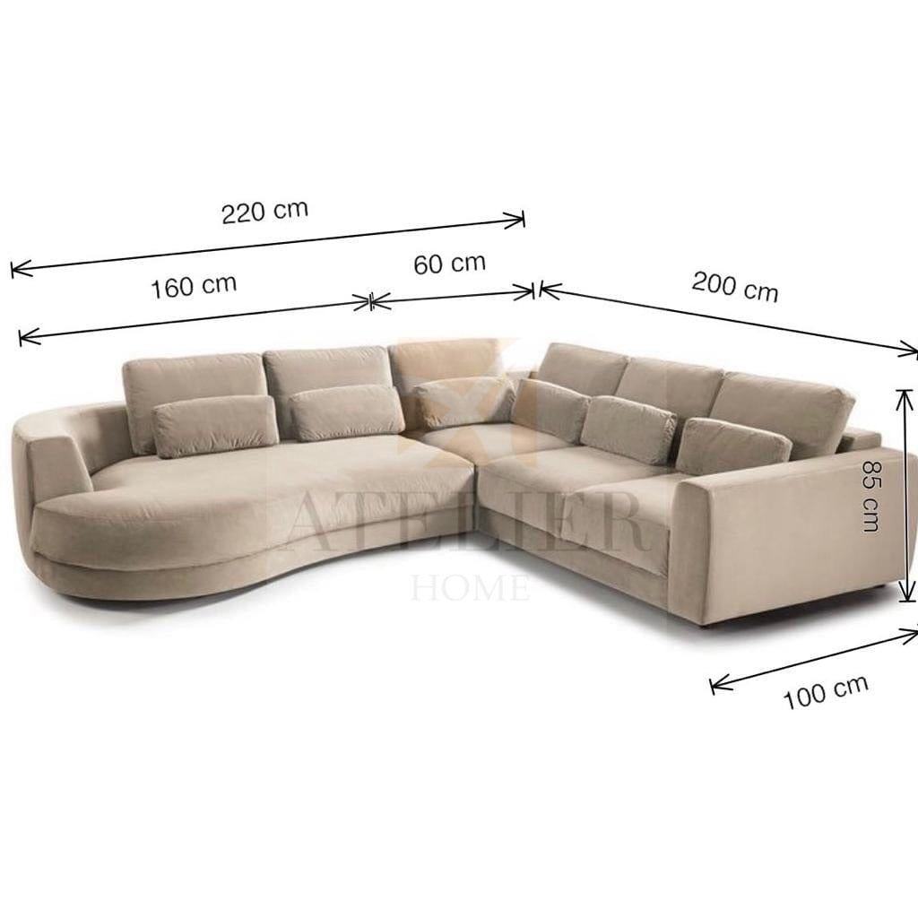 Jeanne Sectional Curve Sofa