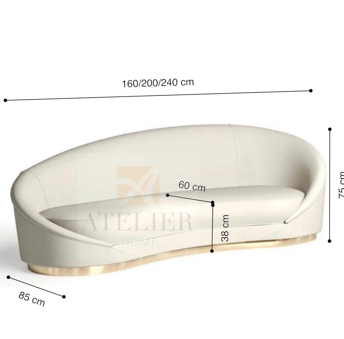 Anthony Boucle Curve Sofa