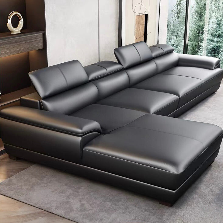 Elias Sectional Genuine Leather Sofa