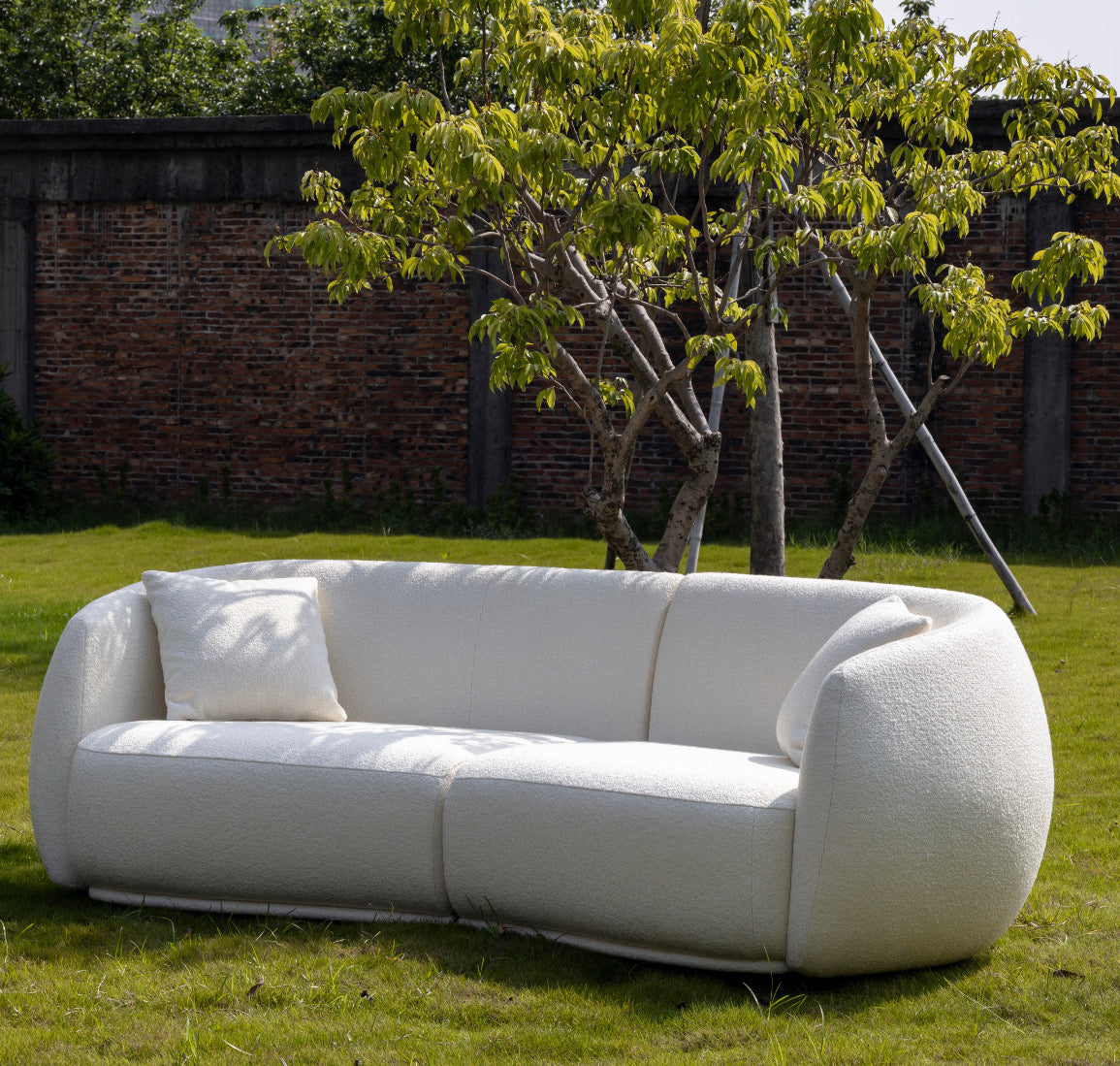 Giselle Performance Boucle Curve Sofa