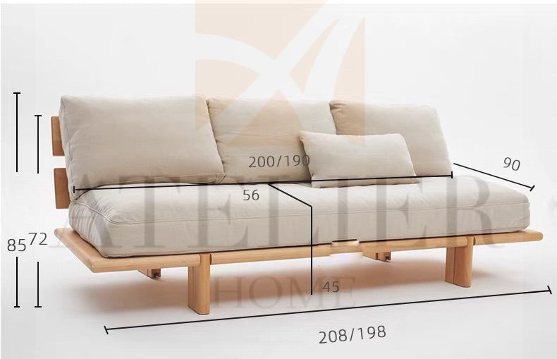 Aiselle Foldable Sofa Bed with Mattress