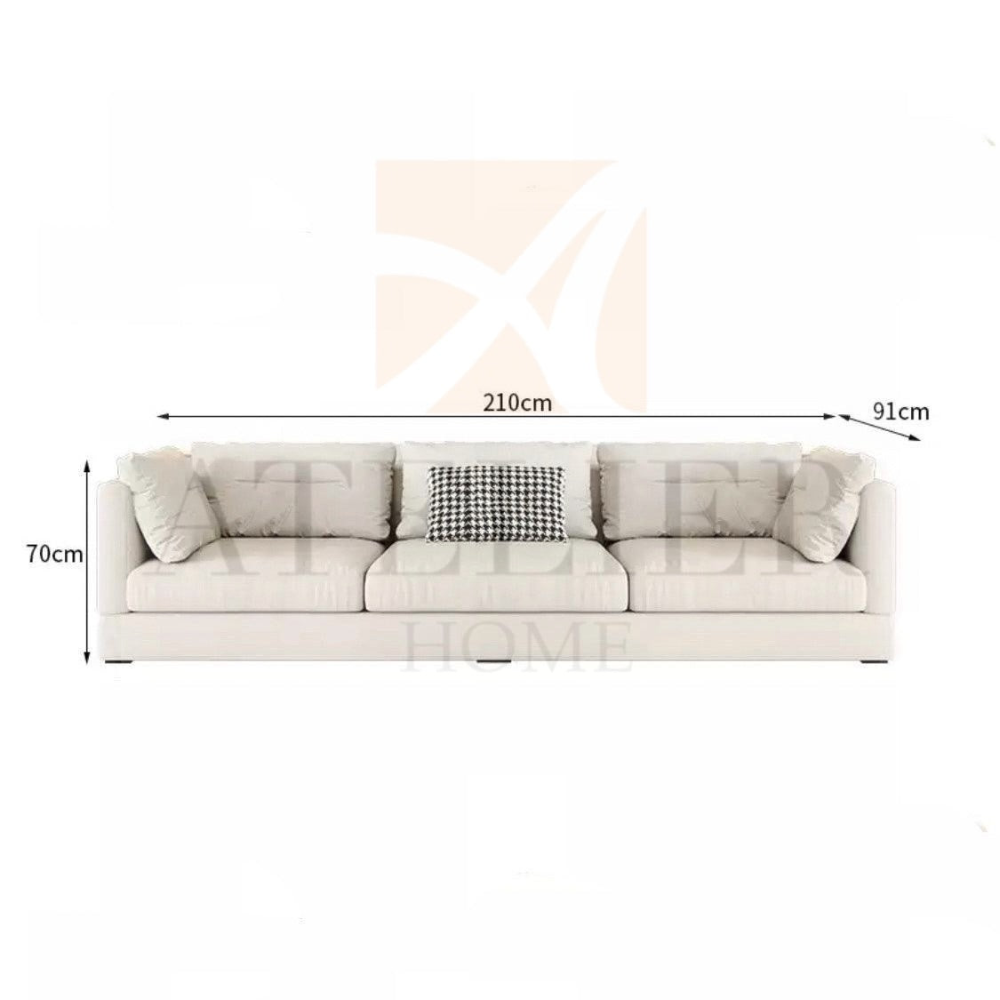 Bax Designer Sectional Round Chaise Sofa