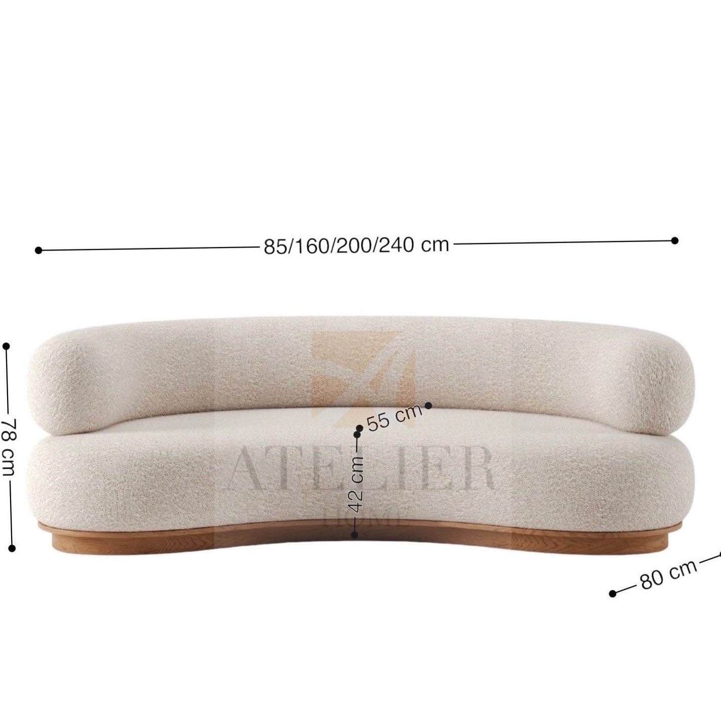 Lucifer Boucle Curve Sofa
