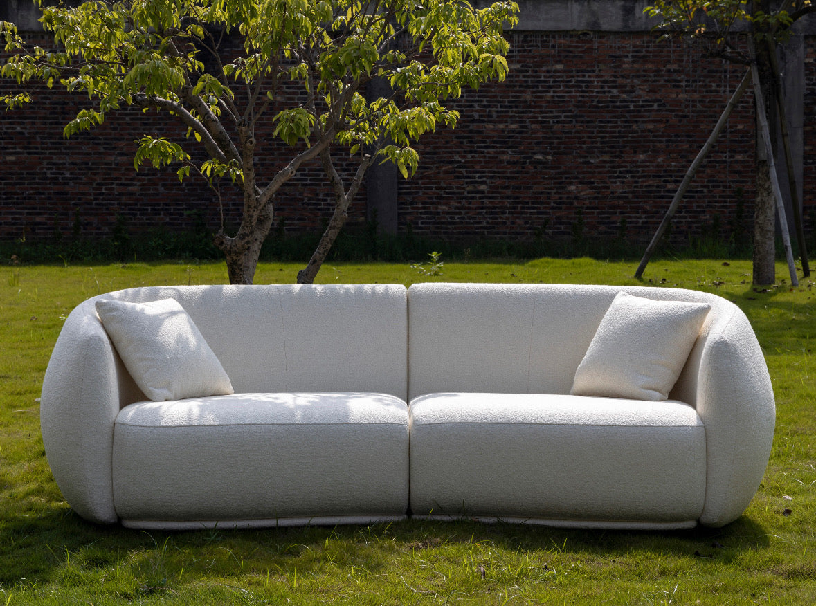Giselle Performance Boucle Curve Sofa