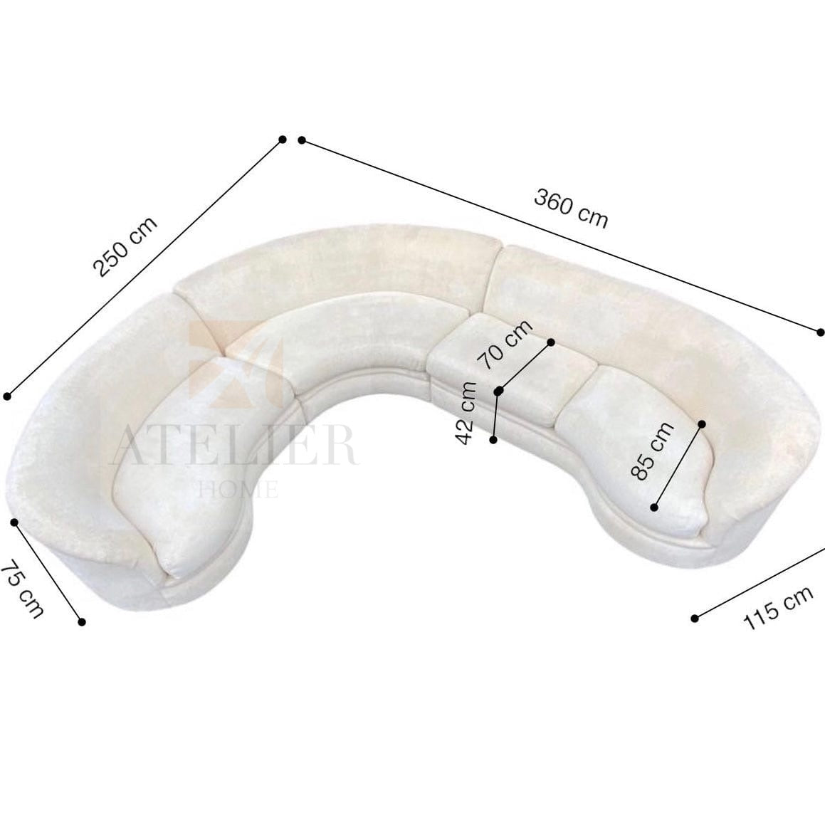 Dawn Sectional Curve Sofa
