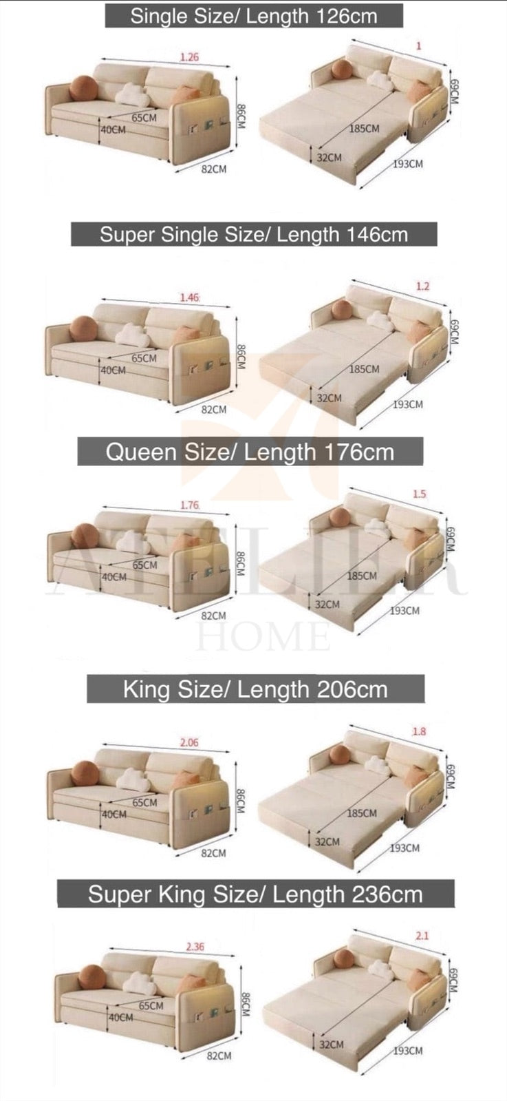 Amelie Scratch Resistant Storage Sofa Bed
