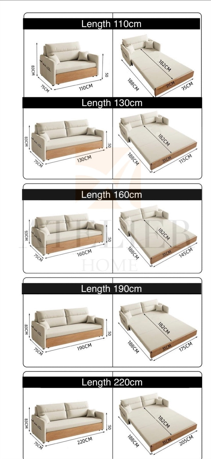 Kera Storage Sofa Bed