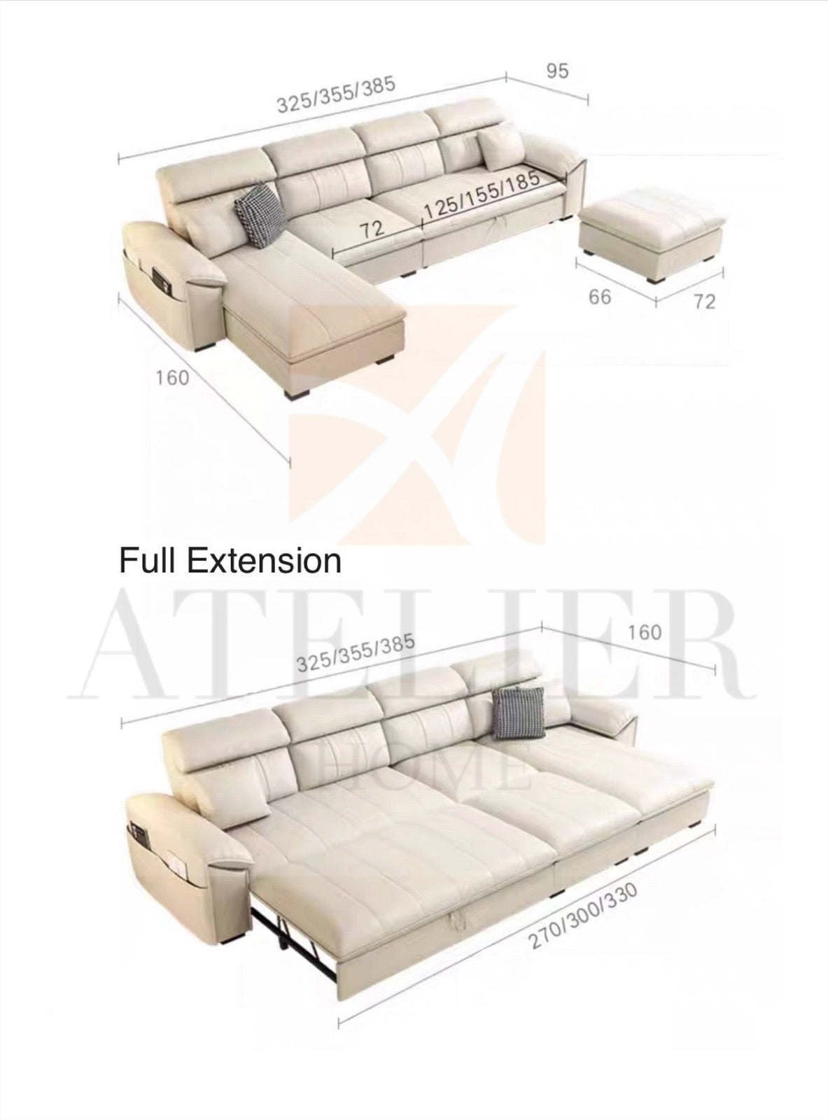 Kraven Scratch Resistant Leather Sofa Bed