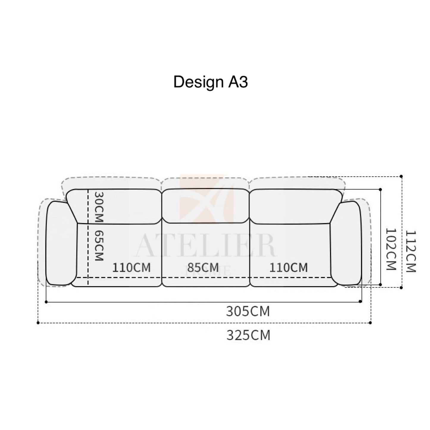 Floria Scratch Resistant Adjustable Backrest Sofa