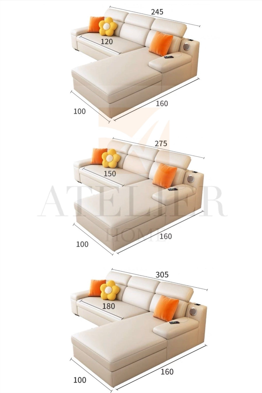Flor Sectional Sofa Bed