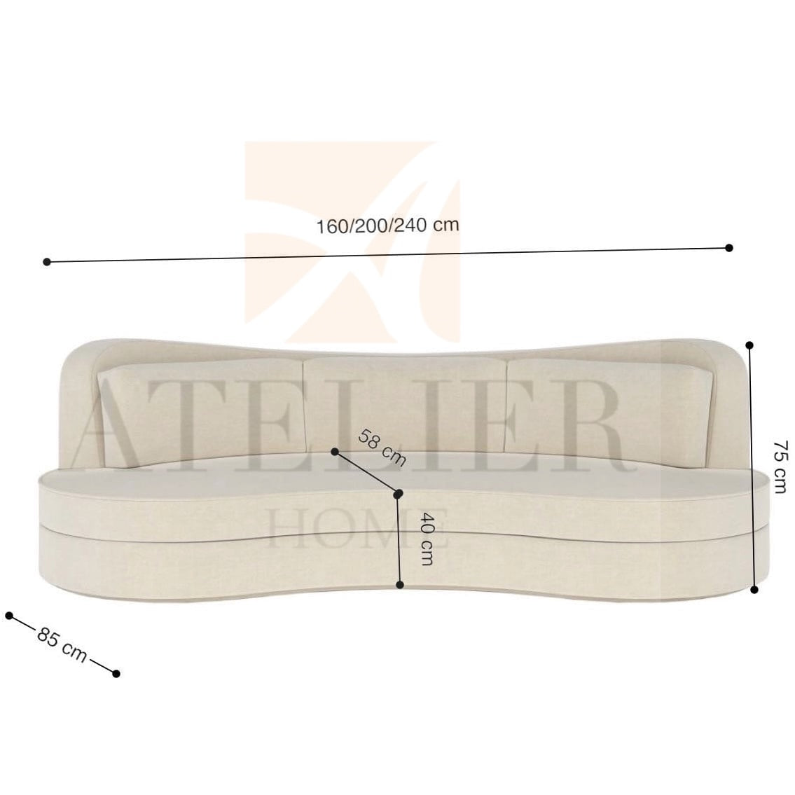 Zavier Curve Sofa