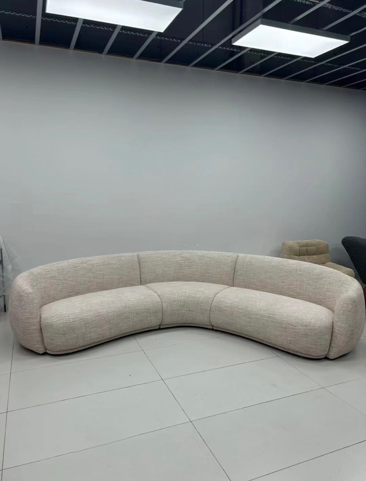 Giselle Performance Boucle Sectional Curve Sofa