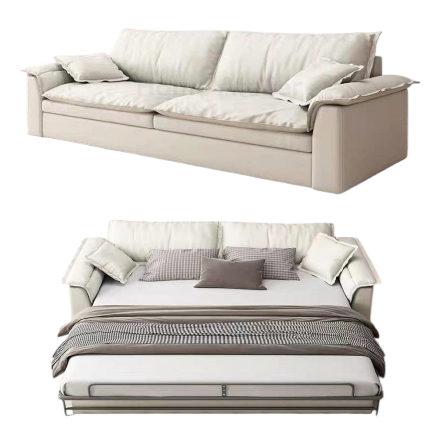 Jaron Scratch Resistant Foldable Sofa Bed with Mattress